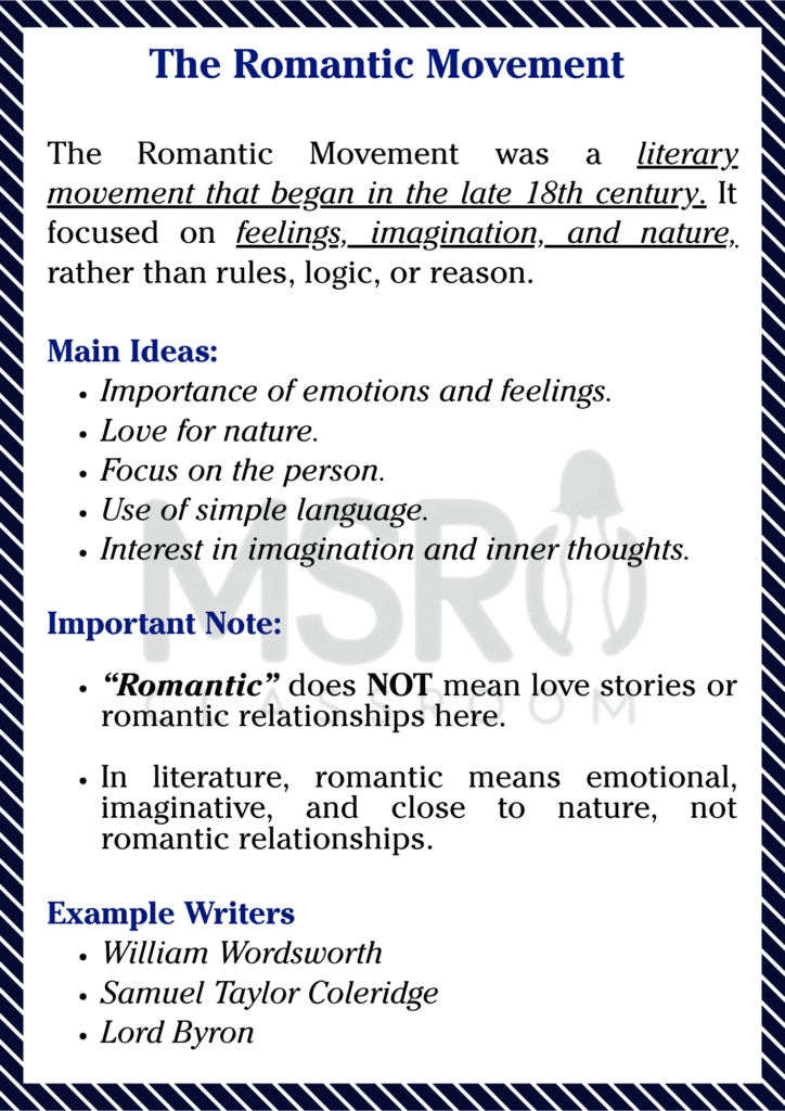 What was the Romantic Movement?