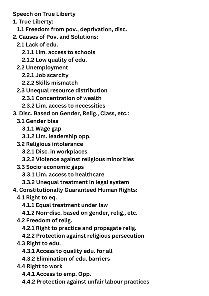 Class-10-Notes-for-Speech-on-True-Liberty