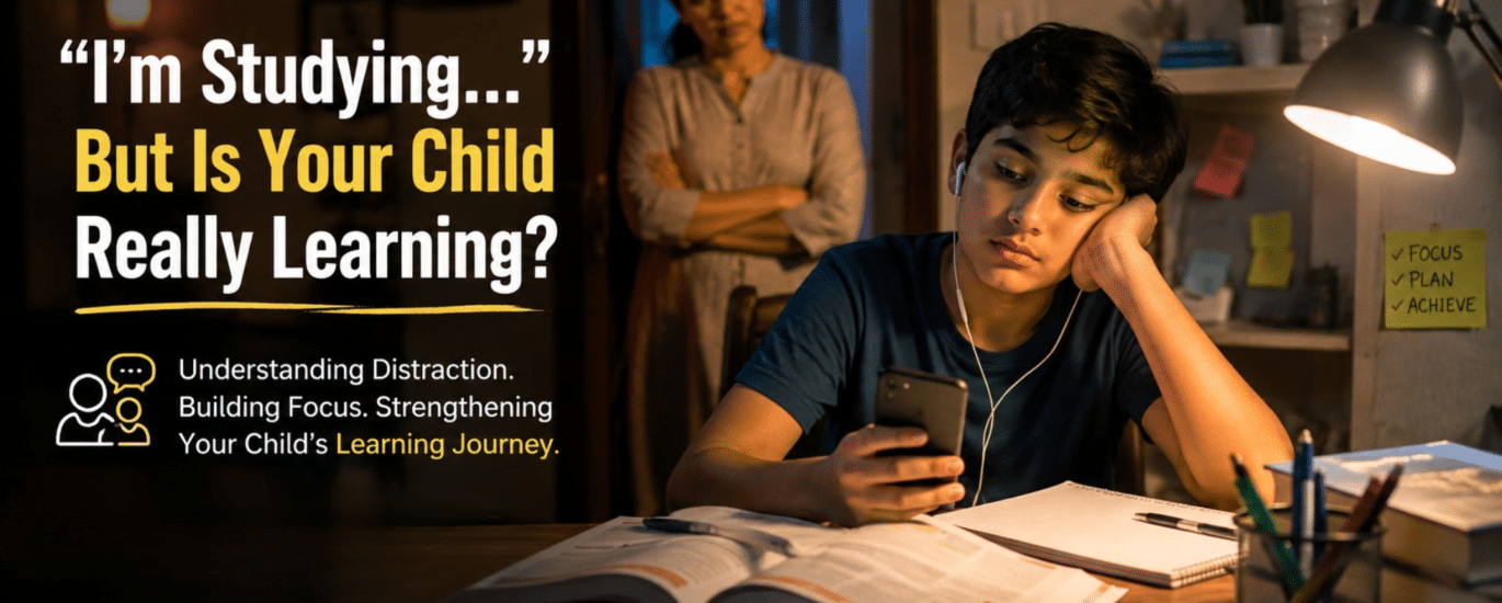 Child Distracted While Studying
